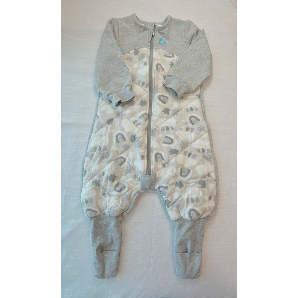 Love To Dream Sleep Suit Kids 12-24M Gray Excellent Rainbow 2.5 TOG Organic Wool